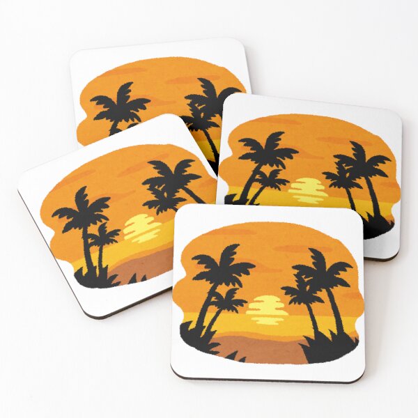 Item preview, Tropical Sunset Palm Tree Silhouette designed and sold by INK-ORA.