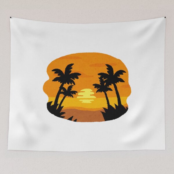 Item preview, Tropical Sunset Palm Tree Silhouette designed and sold by INK-ORA.