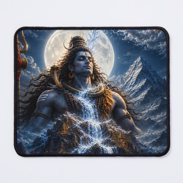 Item preview, Mahasivaratri Ganga Descending onto Lord Shiva | Kailash Divine Wall Art designed and sold by Homyar.