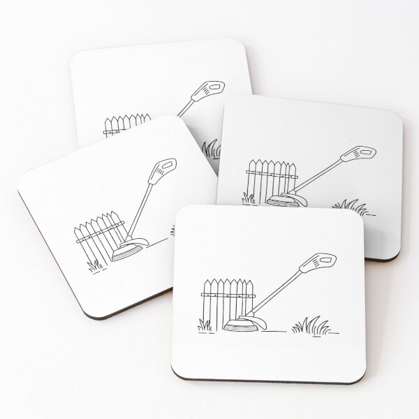 Item preview, Grass Trimmer Near Wooden Fence designed and sold by rasagamastore.