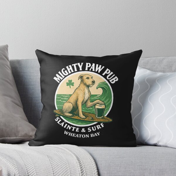 Item preview, Might Paw Pub - Wheaton Bay - White font & Circle designed and sold by Irish Wolfhound Central.