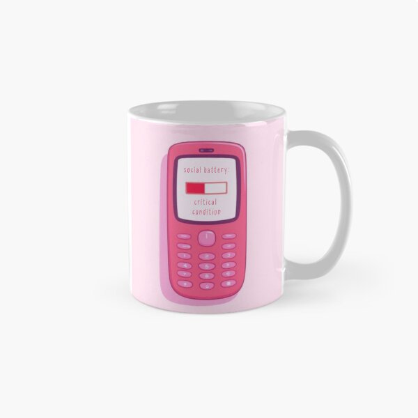 Item preview, Y2K Aesthetic Low Battery Flip Phone Illustration designed and sold by GirlyVision.