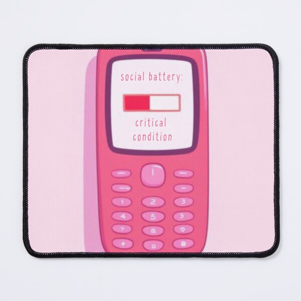 Item preview, Y2K Aesthetic Low Battery Flip Phone Illustration designed and sold by GirlyVision.