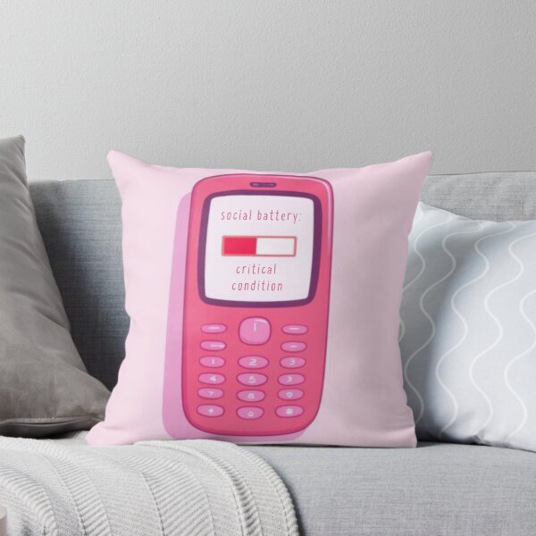 Item preview, Y2K Aesthetic Low Battery Flip Phone Illustration designed and sold by GirlyVision.