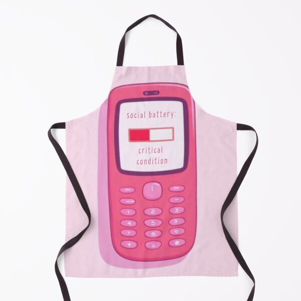 Item preview, Y2K Aesthetic Low Battery Flip Phone Illustration designed and sold by GirlyVision.