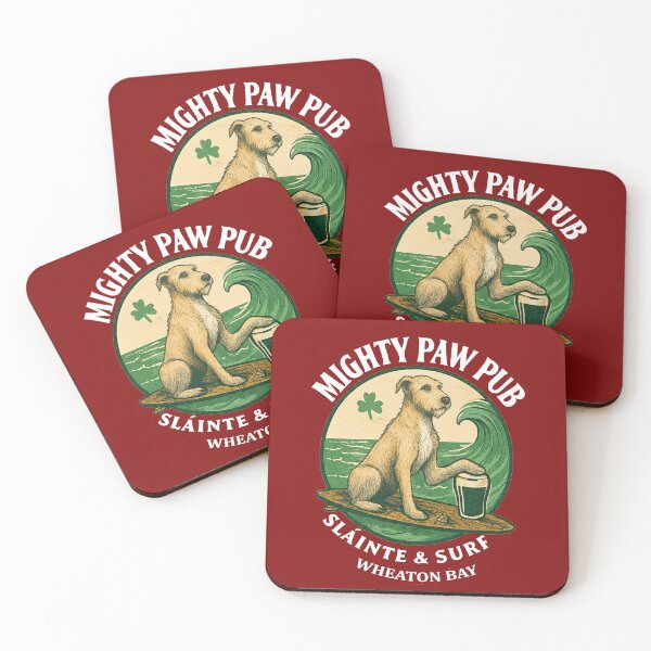 Item preview, Might Paw Pub - Wheaton Bay - White font designed and sold by Irish Wolfhound Central.