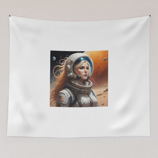 Item preview, Commander of the Red Planet – Sci-Fi Astronaut Art designed and sold by UmSkelig834.