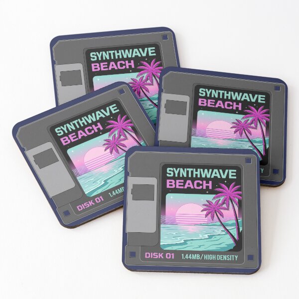 Item preview, Retro Floppy Disk Synthwave Sunset Beach Lo-Fi Tech designed and sold by RetroRewind Studio.
