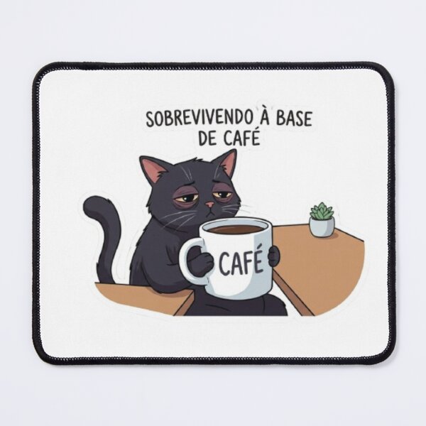 Item preview, Funny Cat Drinking Coffee - Monday Mood designed and sold by Carrinho21.