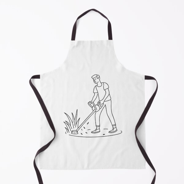 Item preview, Man Using Grass Trimmer in Tall Grass designed and sold by rasagamastore.