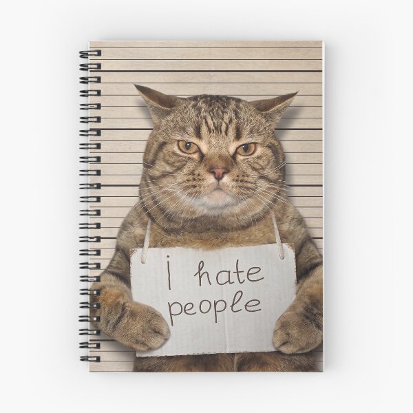 Item preview, Funny Bad Cat Mugshot I Hate People Meme designed and sold by Studio-Giroflee.