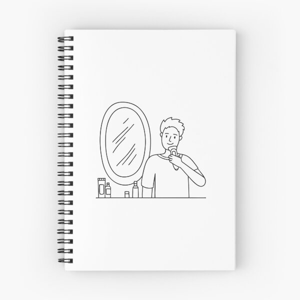 Item preview, Man Using Beard Trimmer by Mirror designed and sold by rasagamastore.