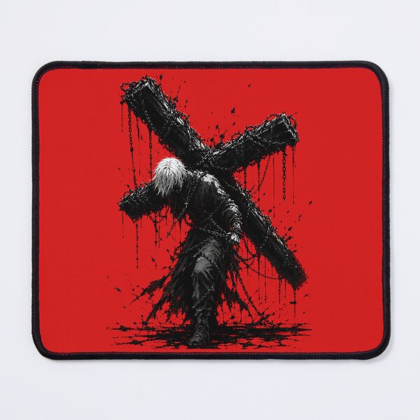 Item preview, Fallen Angel Gothic Anime – Dark Red Grunge | Broken Halo & Black Wings designed and sold by saamessart.