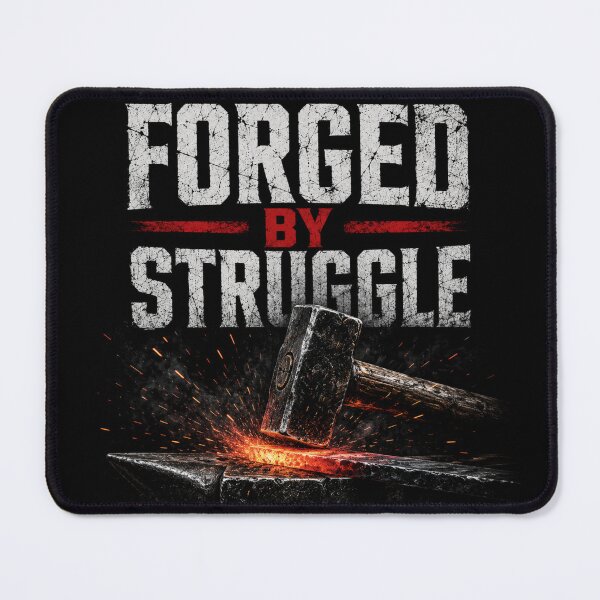 Item preview, Forged By Struggle Motivation Design designed and sold by IronDiscipline90.