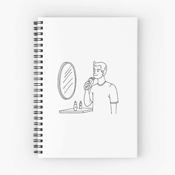 Item preview, Man Holding Beard Trimmer Near Mirror designed and sold by rasagamastore.