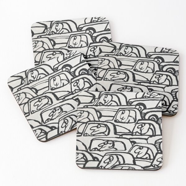Item preview, Traffic Jam Painted Illustration Retro Ford Ad designed and sold by veggiecollages.