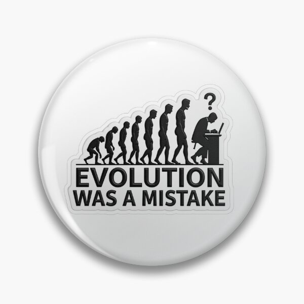 Item preview, Evolution Was A Mistake Funny Laptop Human designed and sold by MoodPeel_ .