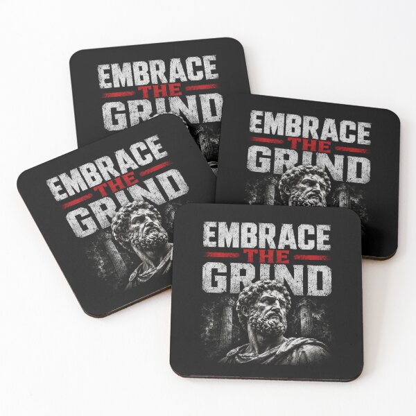 Item preview, Embrace The Grind Stoic Motivation Design designed and sold by Wild Horizon Studio.