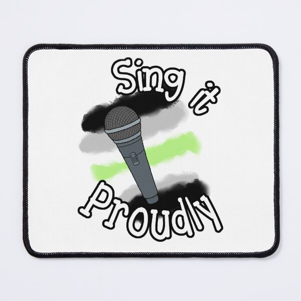 Item preview, "Sing It Proudly" Pride Mic - Agender designed and sold by CrimsonAdri.