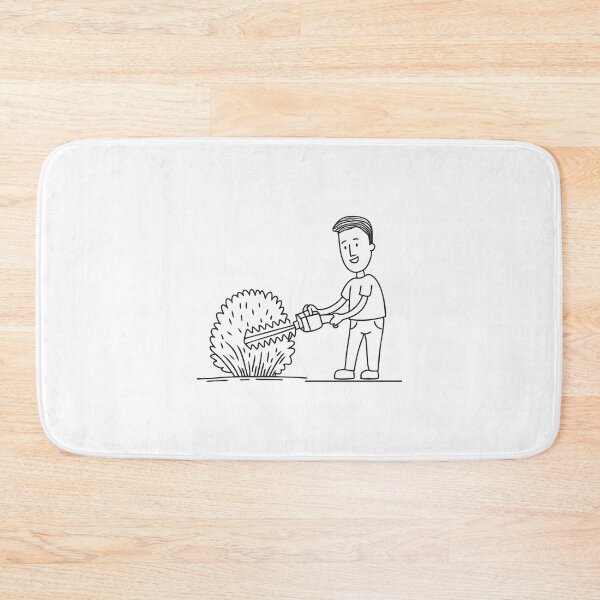 Item preview, Man Using Hedge Trimmer by Bush designed and sold by rasagamastore.