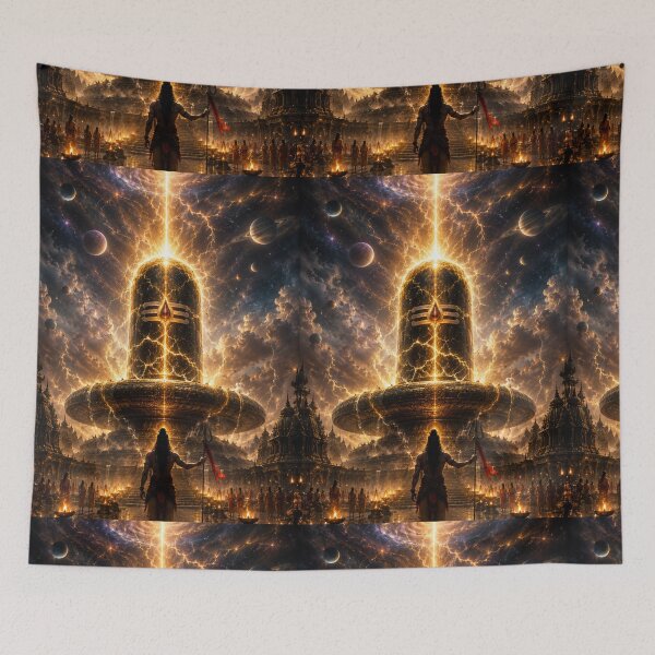 Item preview, Mahasivaratri Jyotirlinga Cosmic Pillar of Mahadeva | Sacred Shiva Wall Art designed and sold by Homyar.