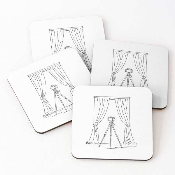 Item preview, Tripod Positioned Before Studio Curtain designed and sold by rasagamastore.