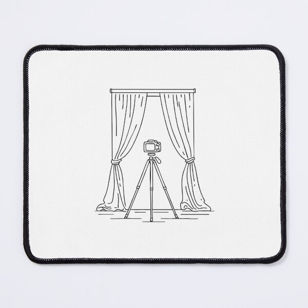 Item preview, Tripod Positioned Before Studio Curtain designed and sold by rasagamastore.