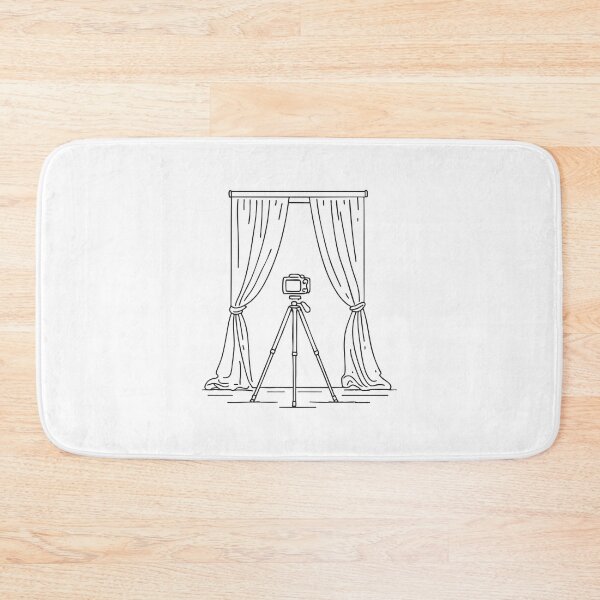 Item preview, Tripod Positioned Before Studio Curtain designed and sold by rasagamastore.