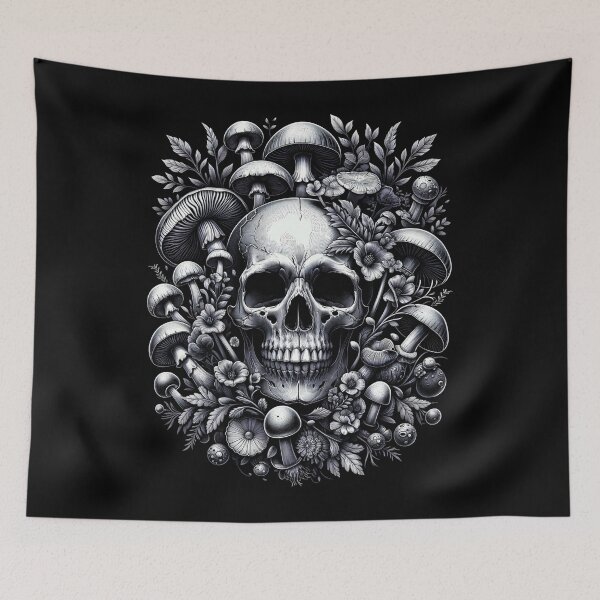 Item preview, Gothic Skull Flowers designed and sold by SiarheiYur.