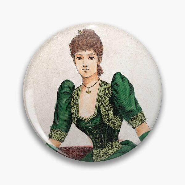 Item preview, 19th century woman with green dress, victorian lady designed and sold by NadiaChevrel.