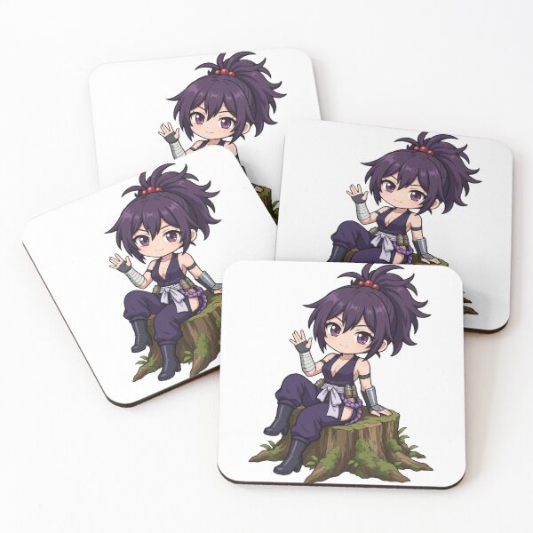 Item preview, Yuzuriha Chibi Sitting on Tree Stump - Hell's Paradis designed and sold by Void Shard Studios.