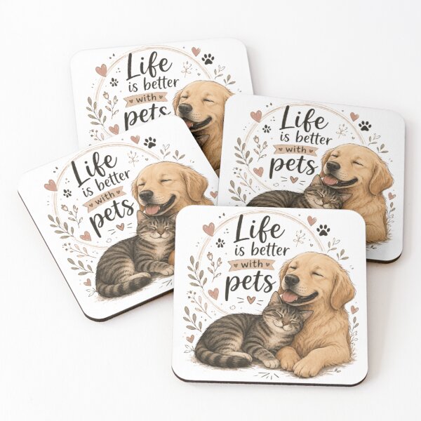 Item preview, Life is better with pets designed and sold by GatesShop.