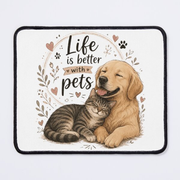 Item preview, Life is better with pets designed and sold by GatesShop.