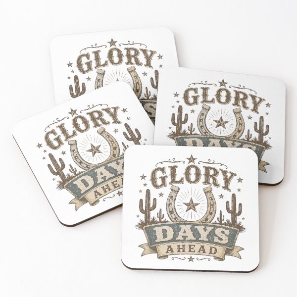 Item preview, Glory Days Ahead Western Cowboy Horseshoe Retro Country Design designed and sold by SoulThread Studio.