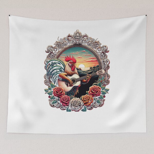 Item preview, Rooster Floral Frame designed and sold by SiarheiYur.