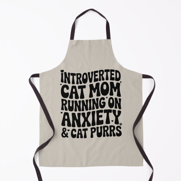 Item preview, Retro Groovy Introverted Cat Mom Quote designed and sold by GrafTeesLab.