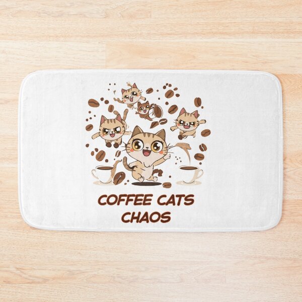 Item preview, Coffee Cats Chaos - Funny Hyper Caffeinated Kittens designed and sold by AMBAYK.