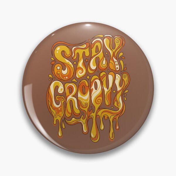Item preview, Stay Groovy 1970s Psychedelic Melting Bubble Typography designed and sold by RetroRewind Studio.