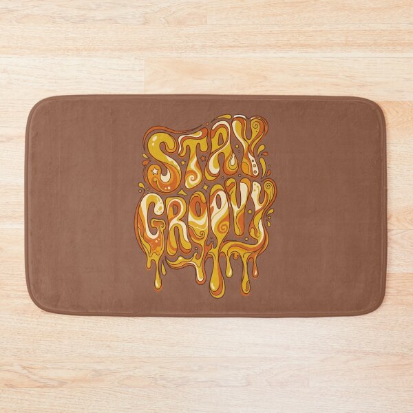 Item preview, Stay Groovy 1970s Psychedelic Melting Bubble Typography designed and sold by RetroRewind Studio.