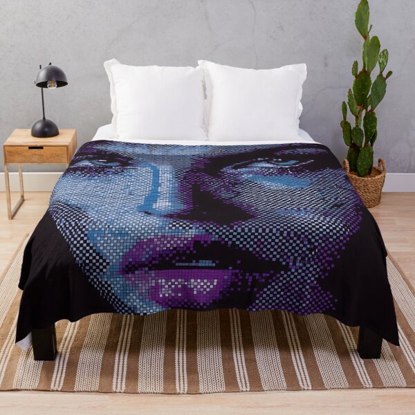 Item preview, Neon Dot Mosaic Portrait of Woman designed and sold by ClubVacay.