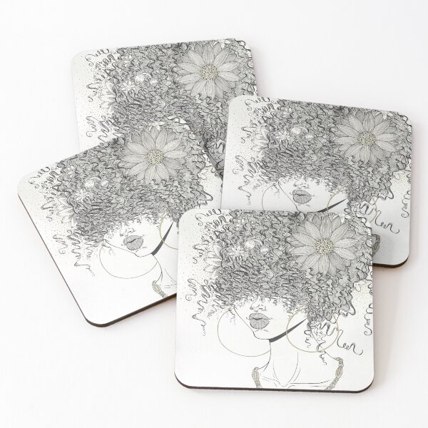 Item preview, Afro floral designed and sold by Kobi Tucker.