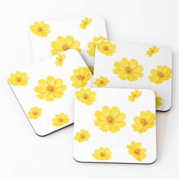 Item preview, Yellow Cosmos Flowers Scatter Floral Design designed and sold by PnrArtDesign.