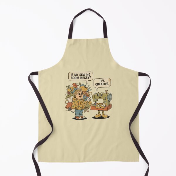 Item preview, Is My Sewing Room Messy? It's Creative! Funny Sewing Room Quote Retro T-Shirt for Sewists & Crafters designed and sold by EverStitchStudio ★★★★★.