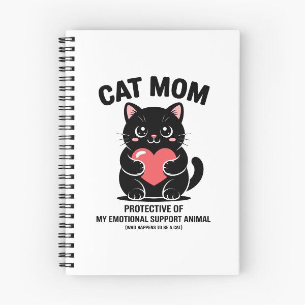 Item preview, Cute Black Cat Mom Emotional Support designed and sold by GrafTeesLab.