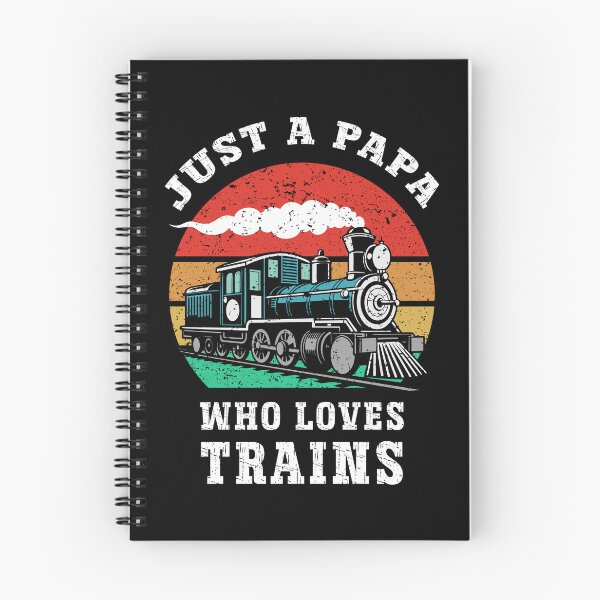Item preview, Just a Papa Who Loves Trains Vintage Retro Locomotive designed and sold by Dmetalx Art Apparel.