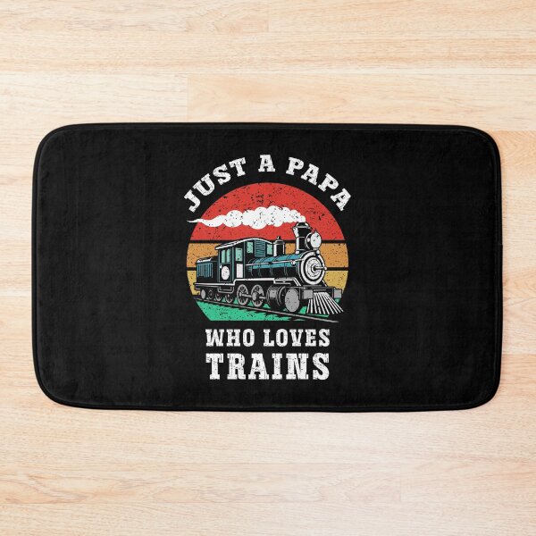 Item preview, Just a Papa Who Loves Trains Vintage Retro Locomotive designed and sold by Dmetalx Art Apparel.