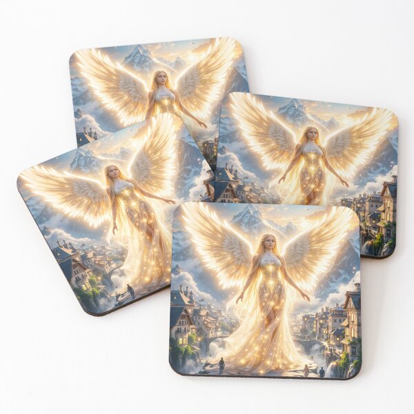Item preview, The dawn of eternity in the golden wings of pure light designed and sold by KunstGeist.