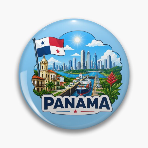 Item preview, Panama - Panama Canal & Casco Viejo designed and sold by Myra365Art.