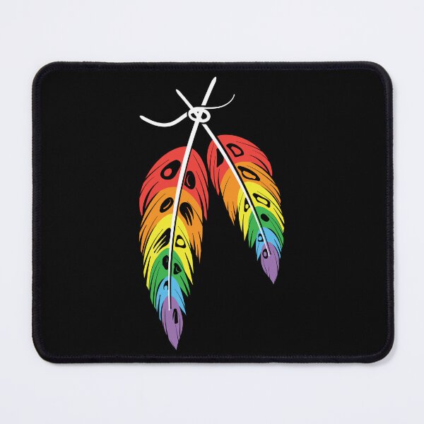 Item preview, Two-Spirit Indigenous LGBTQIA+ Rainbow with feathers designed and sold by Jdawnink.