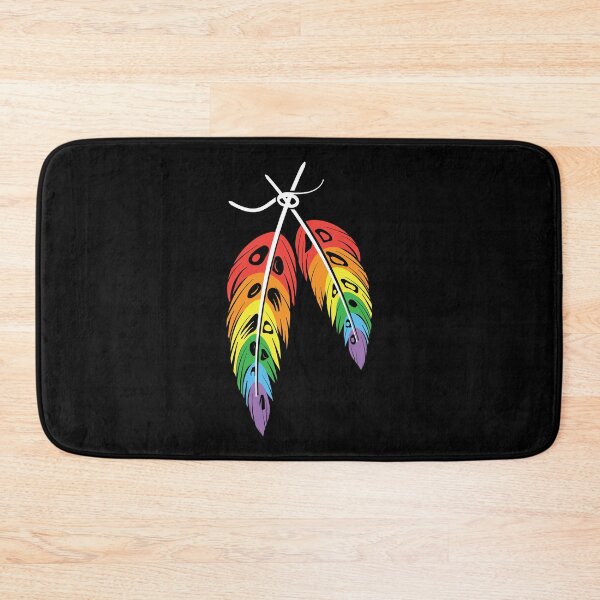Item preview, Two-Spirit Indigenous LGBTQIA+ Rainbow with feathers designed and sold by Jdawnink.